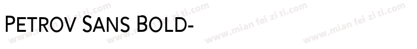 Petrov Sans Bold字体转换